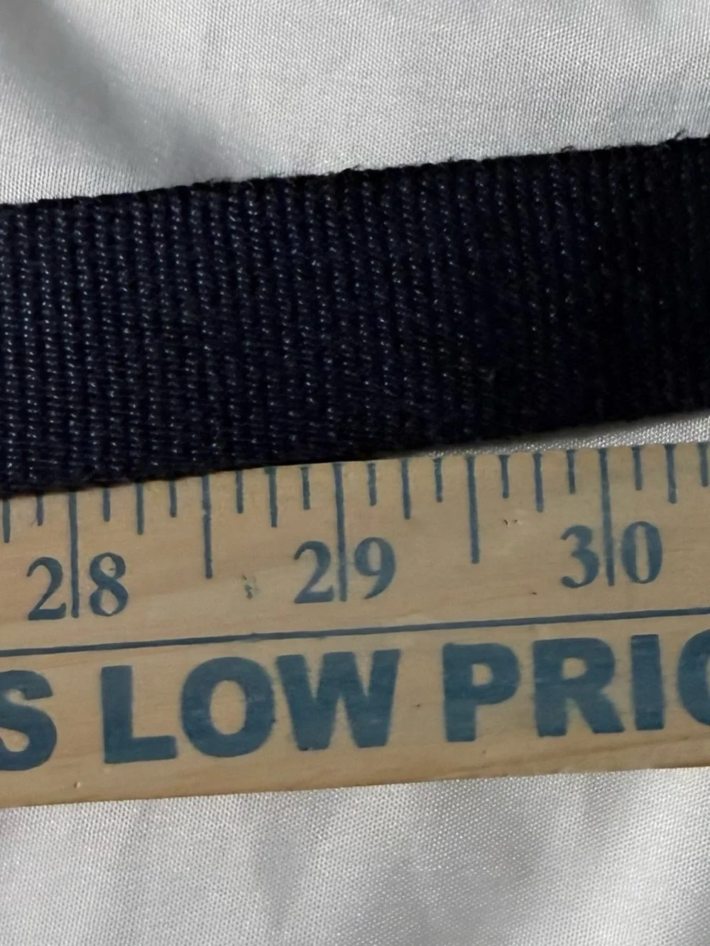 Navy Canvas Web Belt with Silver Buckle. Kids Size S.